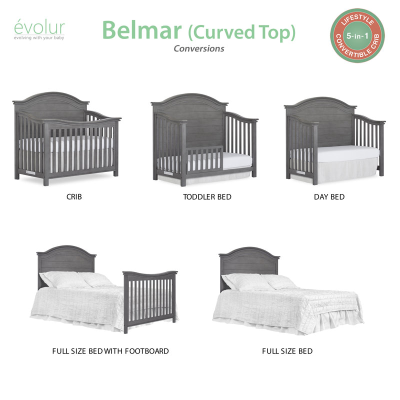 Belmar Curve 3 in 1 Convertible Crib